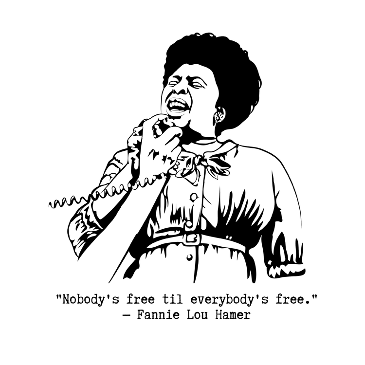 Fannie Lou Hamer “Nobody's Free” Relaxed t-shirt