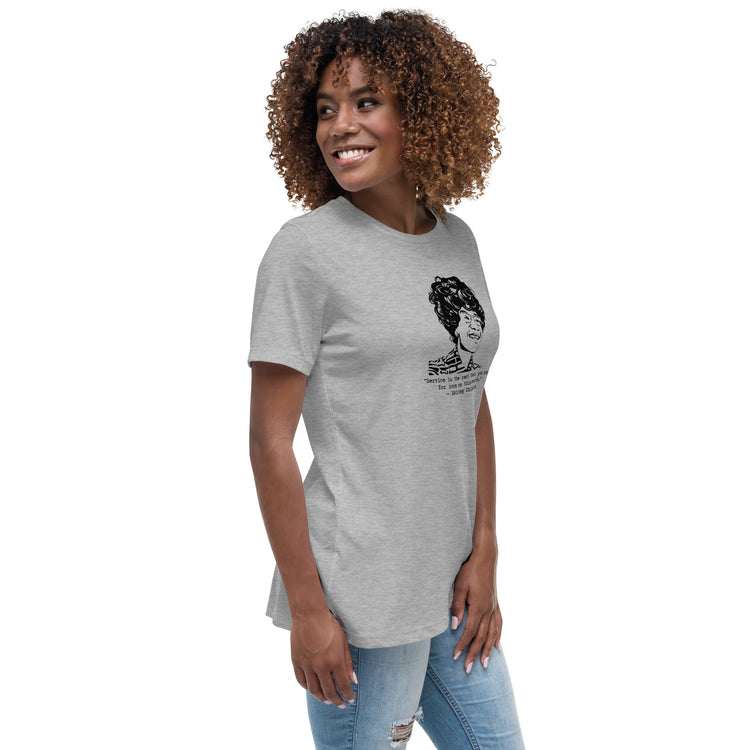 Shirley Chisholm "Service is the Rent" Relaxed t-shirt
