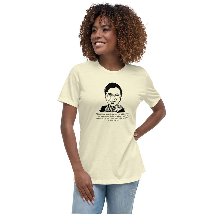 Rosa Parks "Stand for something or you will fall for anything" relaxed t-shirt