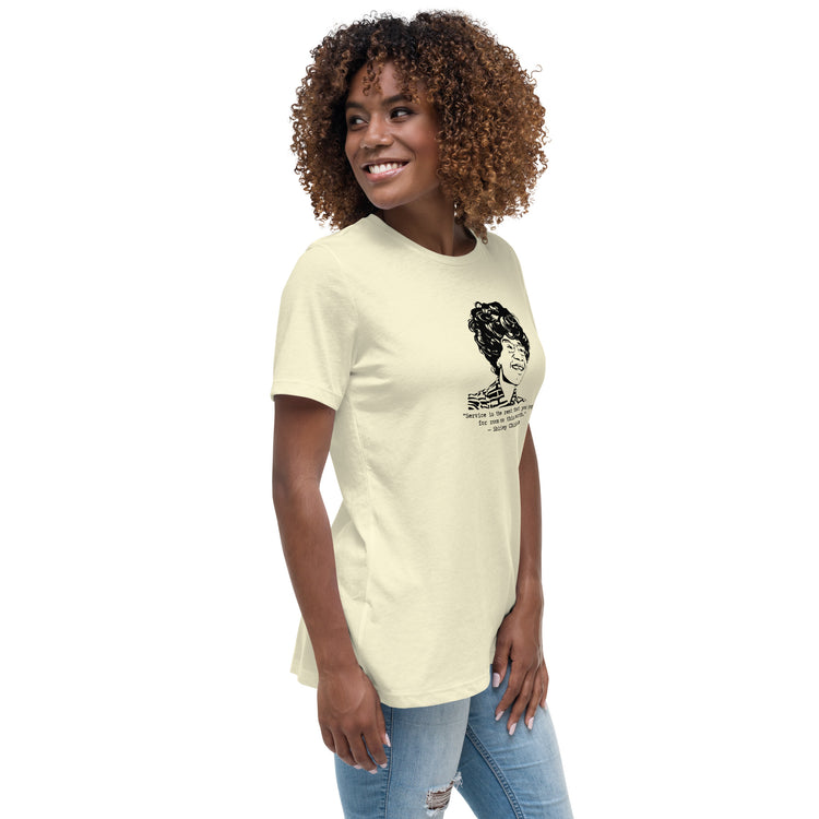 Shirley Chisholm "Service is the Rent" Relaxed t-shirt