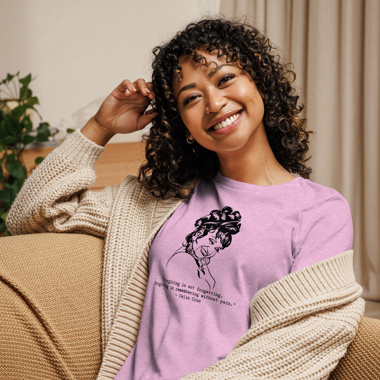 Celia Cruz "Forgiving is Remembering Without Pain" Relaxed t-shirt