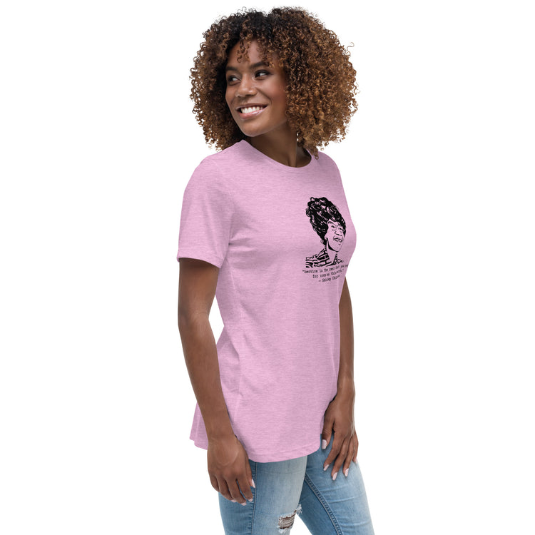 Shirley Chisholm "Service is the Rent" Relaxed t-shirt
