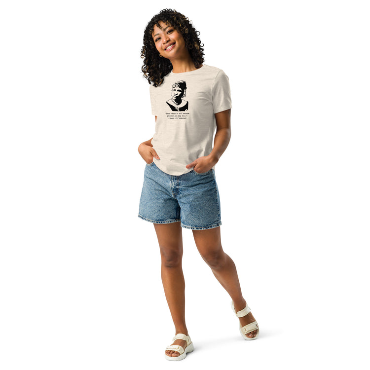 Queen Liliʻuokalani "Never cease to act because you fear you may fail" Relaxed T-shirt