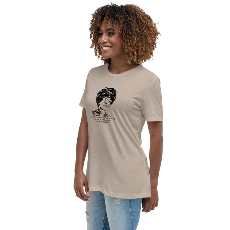 Shirley Chisholm "Service is the Rent" Relaxed t-shirt