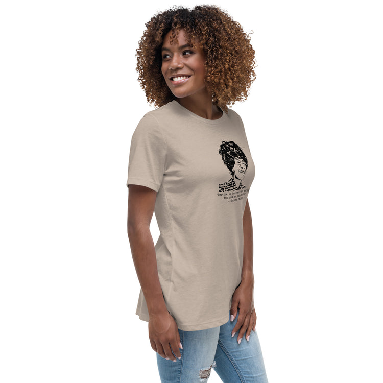 Shirley Chisholm "Service is the Rent" Relaxed t-shirt