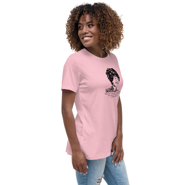 Shirley Chisholm "Service is the Rent" Relaxed t-shirt
