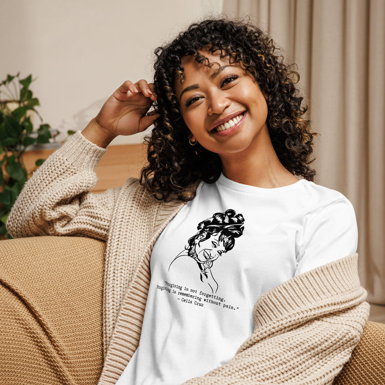 Celia Cruz "Forgiving is Remembering Without Pain" Relaxed t-shirt