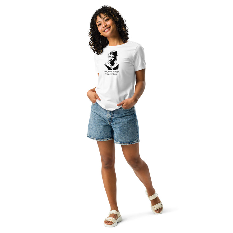 Queen Liliʻuokalani "Never cease to act because you fear you may fail" Relaxed T-shirt