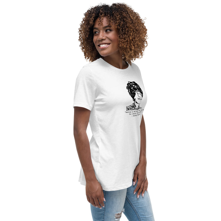 Shirley Chisholm "Service is the Rent" Relaxed t-shirt