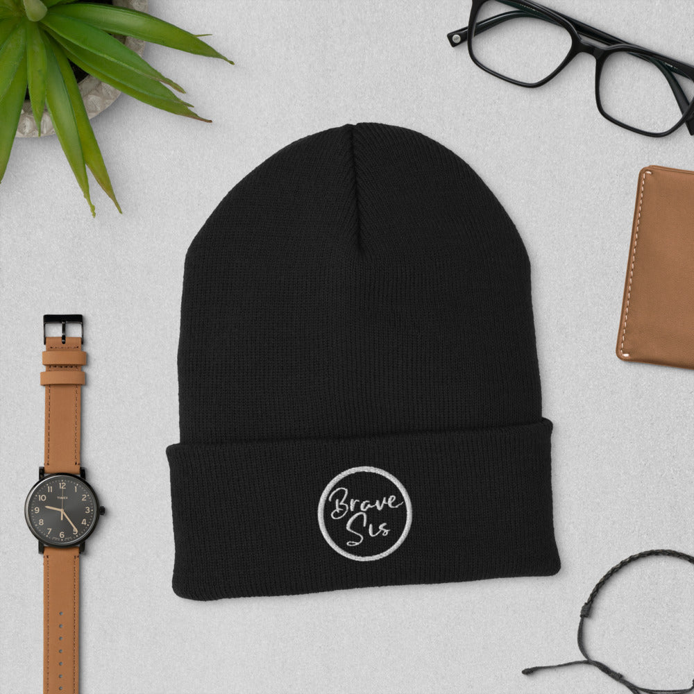 Cuffed Cotton Brave Sis Project Sisterhood Allyship Pride Beanie