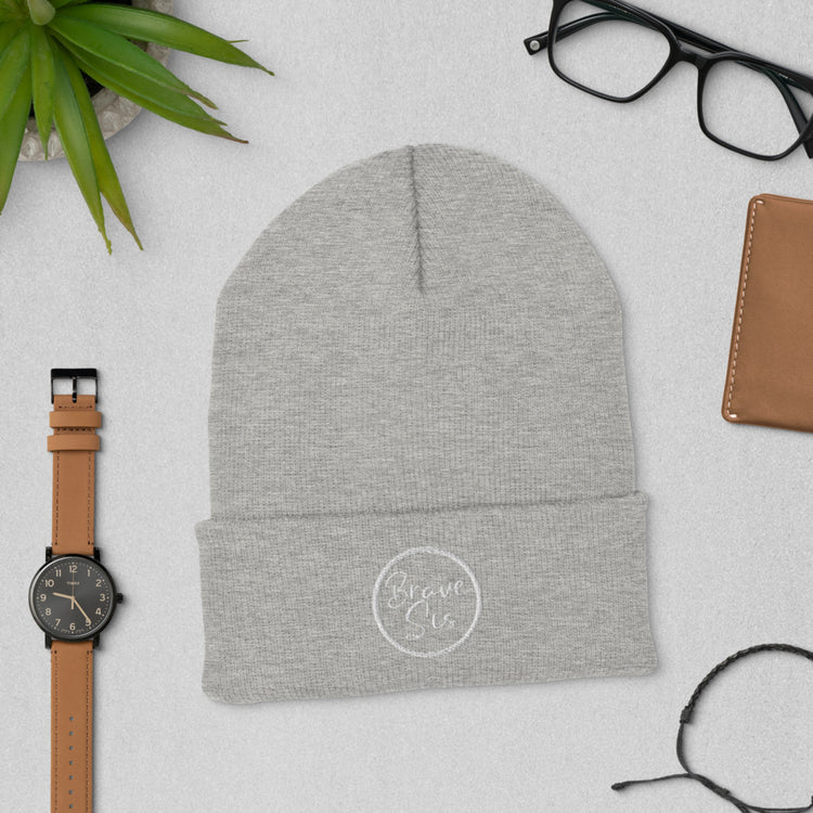 Cuffed Cotton Brave Sis Project Sisterhood Allyship Pride Beanie