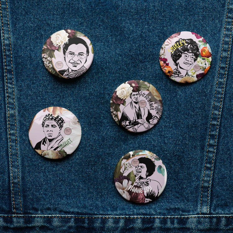 Five Fierce Foremothers Button Set