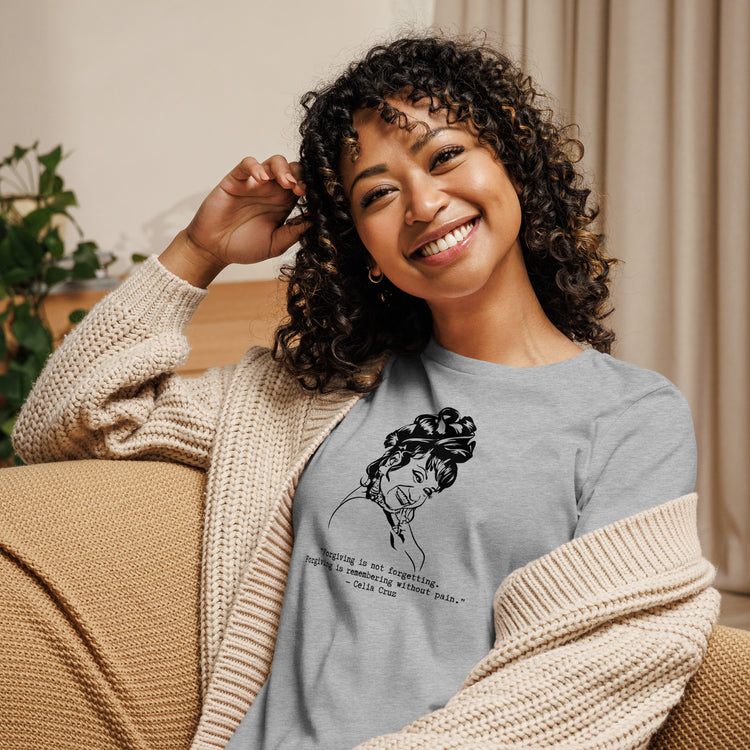 Celia Cruz "Forgiving is Remembering Without Pain" Relaxed t-shirt