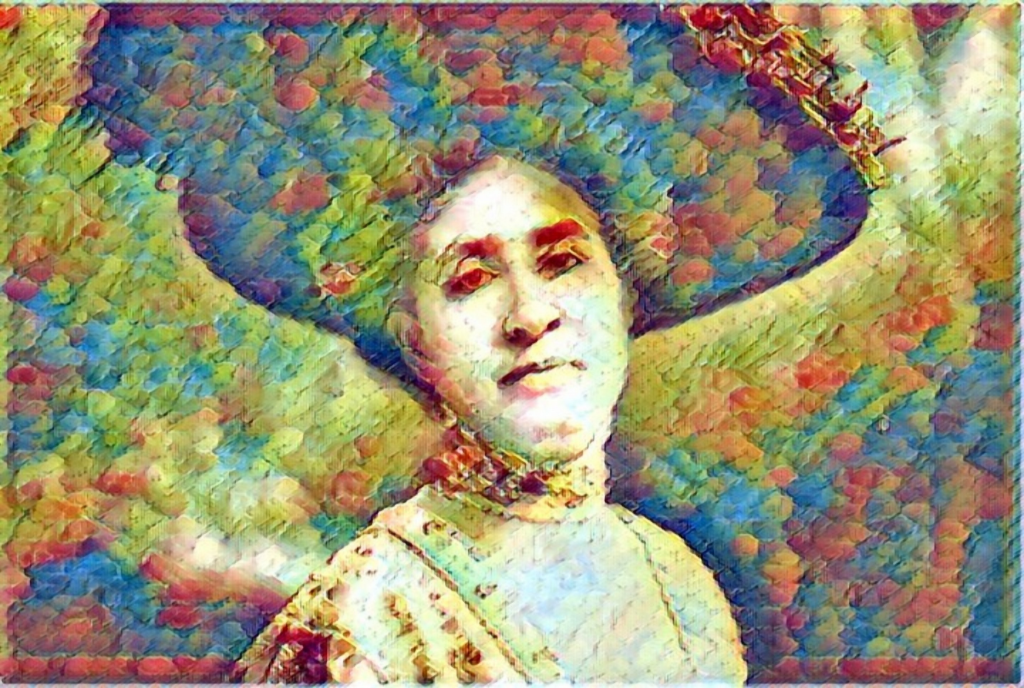 Illustrated portrait of Mary Church Terrell, civil rights activist and suffragist