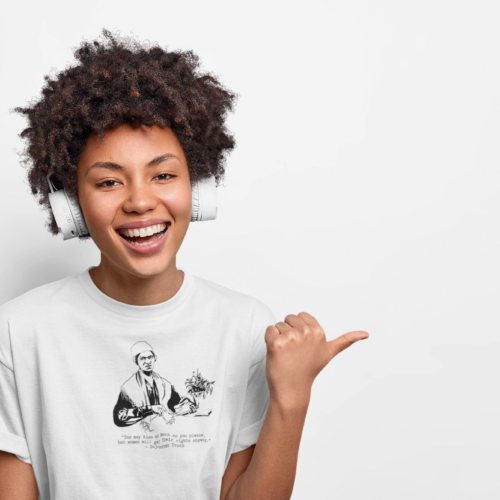 Sojourner Truth Women Will Get Their Rights Relaxed t-shirt worn in a lifestyle photo