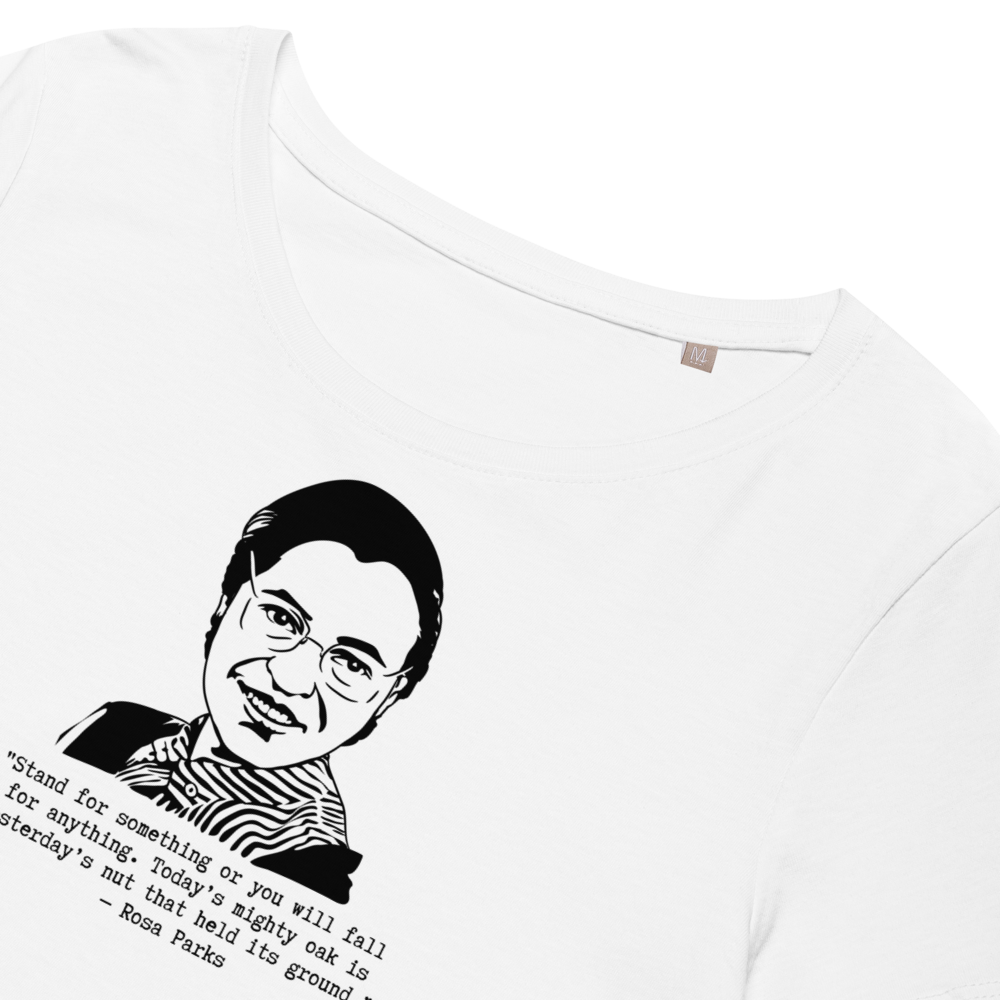 Rosa Parks Stand for something or you will fall for anything relaxed t-shirt